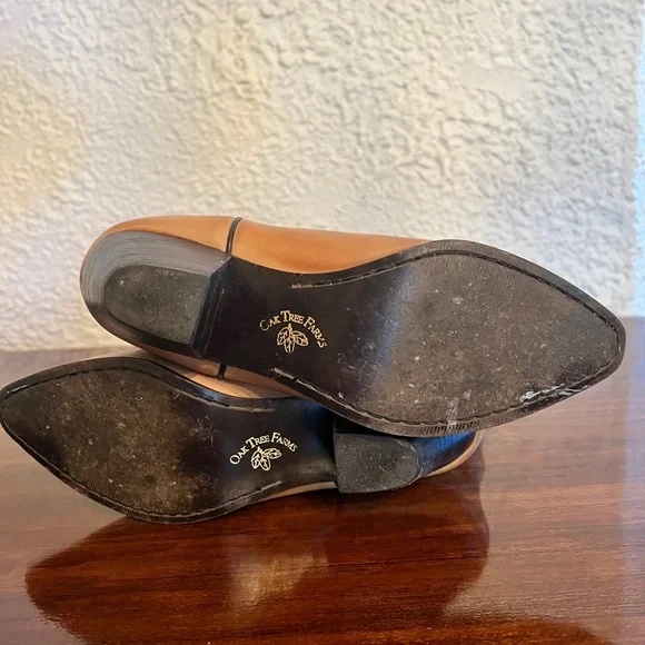 Tan Heeled Leather Boots with Western Style - Picture 5 of 8